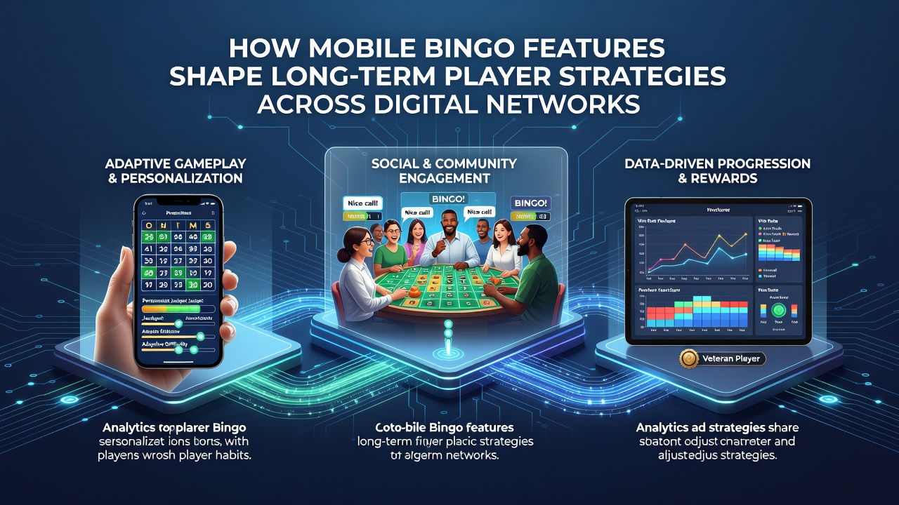Smartphone displaying a mobile bingo app interface with live games and player stats